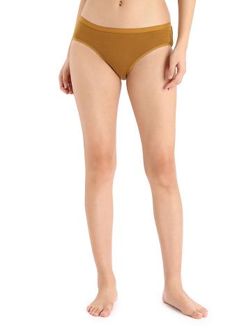 Bielizny Icebreaker Merino Siren Hipkini Briefs Damskie Brązowe | PL 1222HAPK